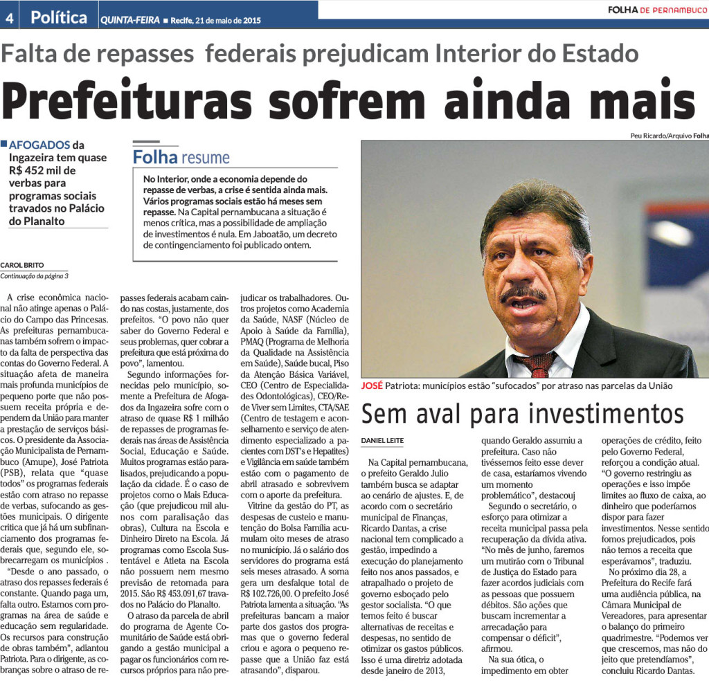 Folha de Pernambuco - versão impressa